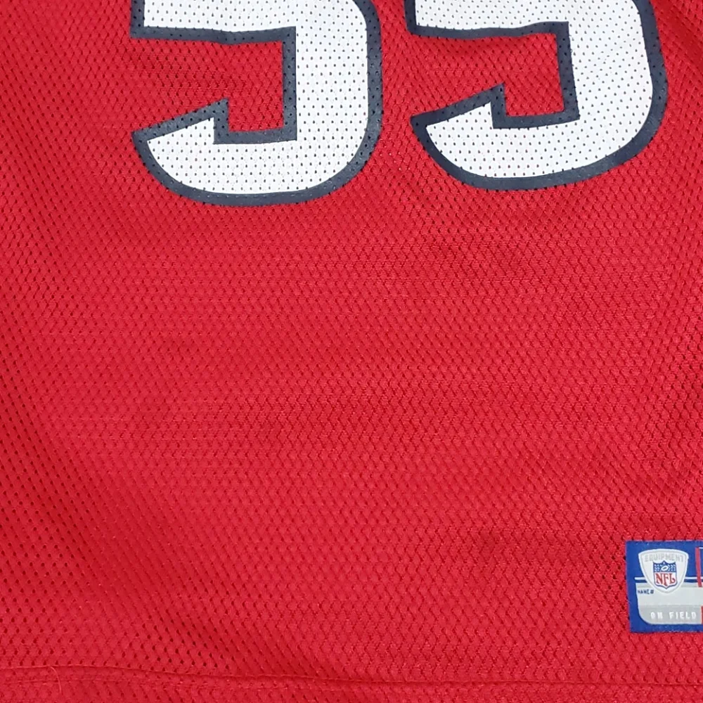 Youth Houston Texans Reebok Jersey Jamie Sharper #55 Red NFL Football Kids Size